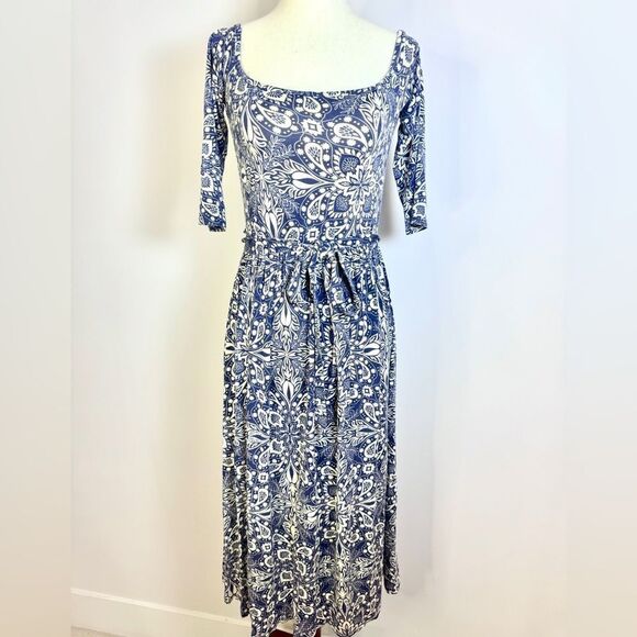 RACHEL PALLY Midi Dress with 3/4 Sleeves - Size Small - Picture 1 of 6